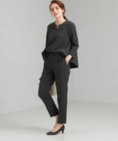 グリーンレーベルリラクシング ダブルクロスパンツスーツ ネイビー 38 洗える size SHORT/TALLあり］ダブルクロス テーパード パンツ ◇No02◇