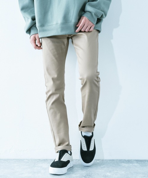 Ressaca(レサーカ)の「ストレッチツイル スリムフィットテーパードパンツ(チノパンツ・メンズ・ブラック/ベージュ/ブラウン/グレー/ネイビー/ブルー/アイボリー/モカ/オリーブ/チャコール/ワイン・S/M/L/XL)」の7枚目の写真