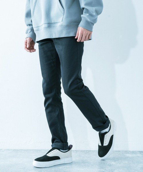 Ressaca(レサーカ)の「ストレッチツイル スリムフィットテーパードパンツ(チノパンツ・メンズ・ブラック/ベージュ/ブラウン/グレー/ネイビー/ブルー/アイボリー/モカ/オリーブ/チャコール/ワイン・S/M/L/XL)」の9枚目の写真