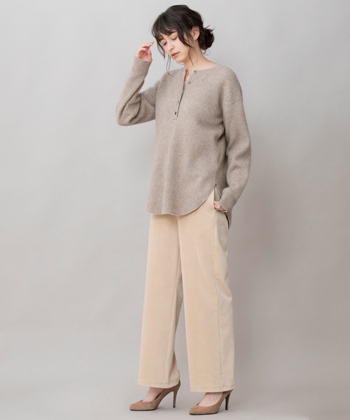 Munich（ミューニック）の「ラクーンウールサーマルニットラウンドヘムプルオーバー（ニット/セーター・レディース・ブラック/ベージュ/グレー・FREE）」の6枚目の写真