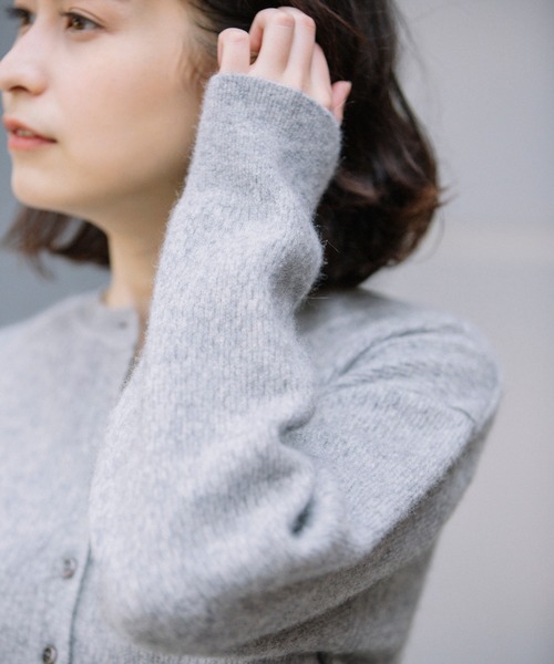 Munich（ミューニック）の「ラクーンウールサーマルニットラウンドヘムプルオーバー（ニット/セーター・レディース・ブラック/ベージュ/グレー・FREE）」の22枚目の写真
