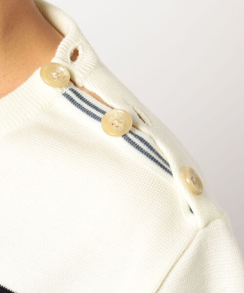 ニット ニット セーター Nolley S トップス Goodman ノーリーズグッドマン のファッション Nolley S ミラノリブ肩ボタン セール ボーダープルオーバー