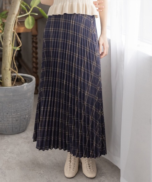 セール チェック柄プリーツスカート スカート Clear クリア のファッション通販 Zozotown