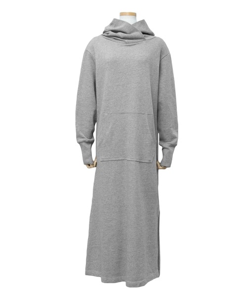 reca(レカ)の「裏毛重ね襟パーカーワンピース(ワンピース・レディース・ブラック/オートミール/杢グレー・ONE SIZE)」の16枚目の写真