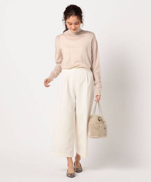 NOLLEY’S(ノーリーズ)の「ピリング防止ウールプルオーバーニット(ニット/セーター・レディース・ブラック/オフホワイト/イエロー/ピンク/ベージュ・38)」の12枚目の写真