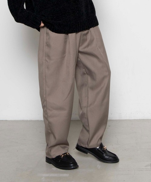 WEGO（ウィゴー）の「WEGO/ポリツイルバルーンワイドパンツ（スラックス・メンズ・ブラック/ベージュ系その他/ブルー系その他・MEDIUM/LARGE）」の3枚目の写真