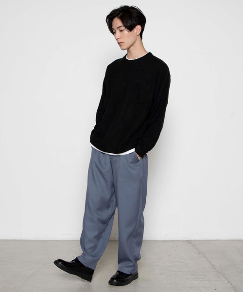 WEGO（ウィゴー）の「WEGO/ポリツイルバルーンワイドパンツ（スラックス・メンズ・ブラック/ベージュ系その他/ブルー系その他・MEDIUM/LARGE）」の13枚目の写真