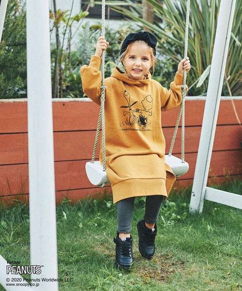 PEANUTS（ピーナッツ）の「【PEANUTS】スヌーピー&チャーリー・ブラウンワンピース（ワンピース・キッズ・ブラック/マスタード・100cm/120cm/130cm/90cm/110cm）」の10枚目の写真