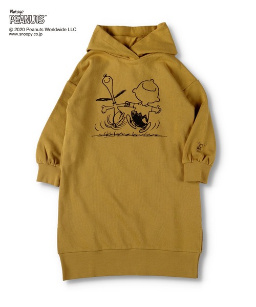 PEANUTS（ピーナッツ）の「【PEANUTS】スヌーピー&チャーリー・ブラウンワンピース（ワンピース・キッズ・ブラック/マスタード・100cm/120cm/130cm/90cm/110cm）」の11枚目の写真