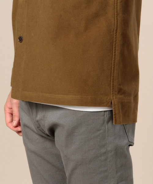 MONKEY TIME（モンキータイム）の「MT モールスキン ノーカラー シャツ ◆（シャツ/ブラウス・メンズ・ブラウン/ダークグレー・LARGE/MEDIUM/SMALL）」の6枚目の写真