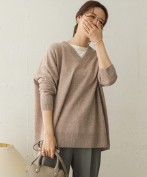 URBAN RESEARCH DOORS（アーバンリサーチドアーズ）の「ラムウールVネックワイドチュニックニット∴（ニット/セーター）」
