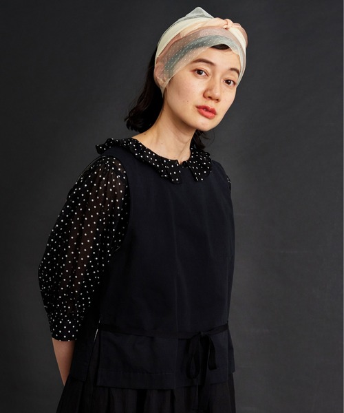 Malle（マル）の「malle コットン/シルクウェザー2wayベスト（ベスト・レディース・ブラック/キナリ・FREE）」の20枚目の写真