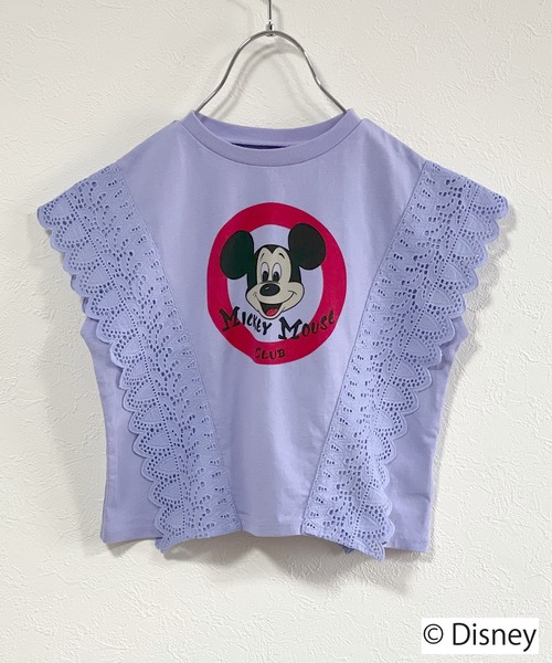 Disney(ディズニー)の「【Disney】ミッキーマウス/Vレースチュニック(90~150cm)(チュニック・キッズ・パープル/チャコール・90/100/110/120/130/140/150)」の1枚目の写真