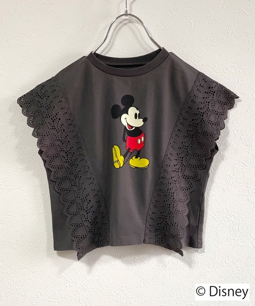 Disney(ディズニー)の「【Disney】ミッキーマウス/Vレースチュニック(90~150cm)(チュニック・キッズ・パープル/チャコール・90/100/110/120/130/140/150)」の2枚目の写真