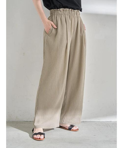 earth music&ecology（アースミュージックアンドエコロジー）の「ジャカードワイドパンツ ＊（その他パンツ・レディース・ブラック/ベージュ/ホワイト系その他2・FREE）」の5枚目の写真