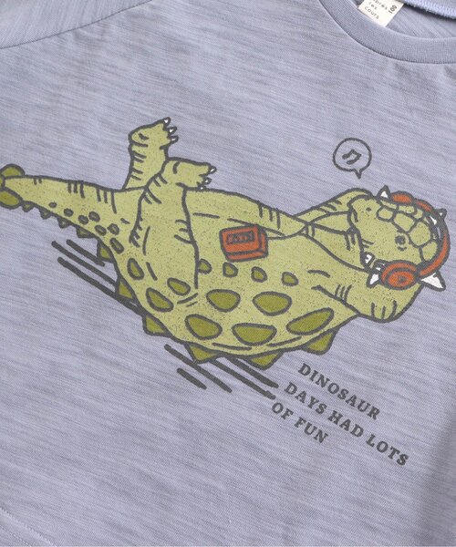 apres les cours(アプレレクール)の「3柄恐竜Tシャツ(Tシャツ/カットソー・キッズ・ミント/オレンジ/サックスブルー・80/90/100/110/120/130/140)」の11枚目の写真