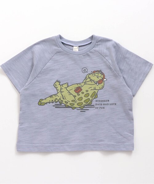 apres les cours(アプレレクール)の「3柄恐竜Tシャツ(Tシャツ/カットソー・キッズ・ミント/オレンジ/サックスブルー・80/90/100/110/120/130/140)」の13枚目の写真