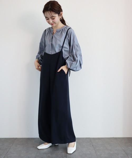 AMERICAN HOLIC（アメリカンホリック）の「サロペット風ワイドパンツ（その他パンツ・レディース・ネイビー/モカ・MEDIUM/LARGE）」の10枚目の写真