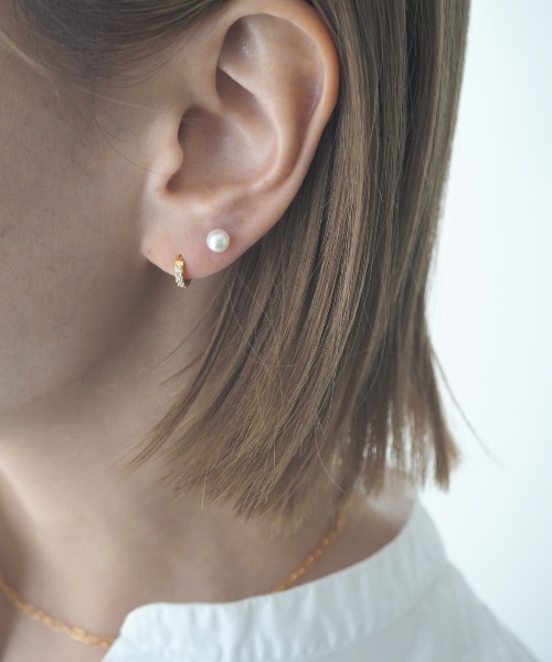 Jenny BY IMMANOEL（ジェニーバイイマノエル）の「silver925　キュービックジルコニアミニラップピアス（ピアス（両耳用）・レディース・ゴールド/シルバー・FREE）」の15枚目の写真