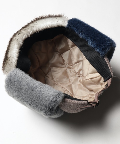 bedsidedrama（ベットサイドドラマ）の「2021秋冬 Color Fur Rosian Cap（キャップ・レディース・ブラック/ベージュ・1）」の7枚目の写真