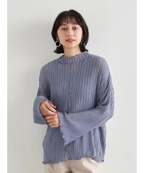 earth music&ecology(アースミュージックアンドエコロジー)の「【WEB限定】シアー楊柳プルオーバー+タンクSET *(Tシャツ/カットソー・レディース・ブラック/サックスブルー/ライム/アイボリー/ピンクベージュ・FREE)」の21枚目の写真