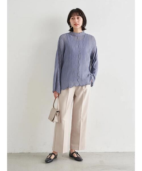 earth music&ecology(アースミュージックアンドエコロジー)の「【WEB限定】シアー楊柳プルオーバー+タンクSET *(Tシャツ/カットソー・レディース・ブラック/サックスブルー/ライム/アイボリー/ピンクベージュ・FREE)」の17枚目の写真