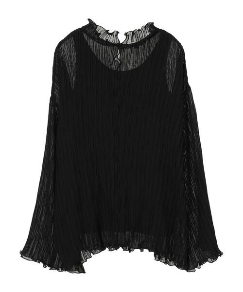 earth music&ecology(アースミュージックアンドエコロジー)の「【WEB限定】シアー楊柳プルオーバー+タンクSET *(Tシャツ/カットソー・レディース・ブラック/サックスブルー/ライム/アイボリー/ピンクベージュ・FREE)」の9枚目の写真