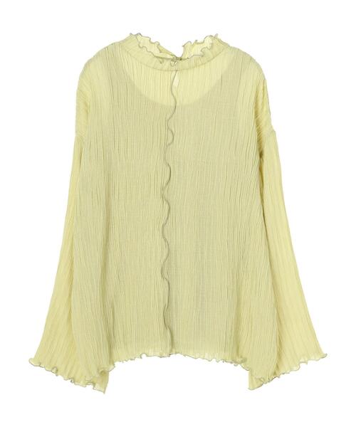 earth music&ecology(アースミュージックアンドエコロジー)の「【WEB限定】シアー楊柳プルオーバー+タンクSET *(Tシャツ/カットソー・レディース・ブラック/サックスブルー/ライム/アイボリー/ピンクベージュ・FREE)」の8枚目の写真