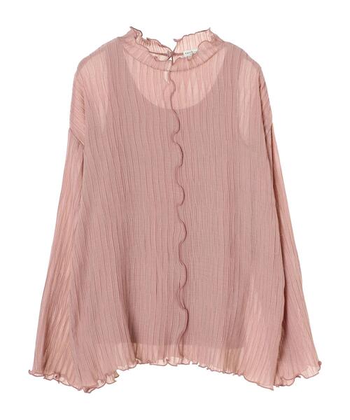 earth music&ecology(アースミュージックアンドエコロジー)の「【WEB限定】シアー楊柳プルオーバー+タンクSET *(Tシャツ/カットソー・レディース・ブラック/サックスブルー/ライム/アイボリー/ピンクベージュ・FREE)」の6枚目の写真