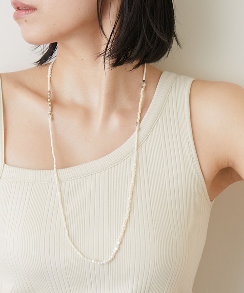 GALLARDAGALANTE（ガリャルダガランテ）の「ミックスパールマルチネックレス【オンラインストア限定商品】（ネックレス・レディース・シルバー・FREE）」の6枚目の写真