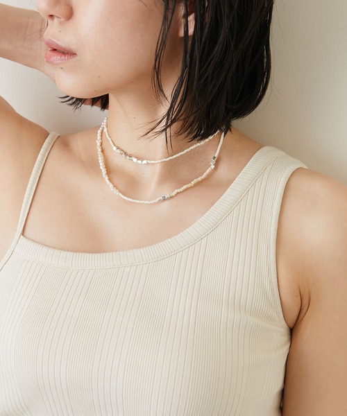 GALLARDAGALANTE（ガリャルダガランテ）の「ミックスパールマルチネックレス【オンラインストア限定商品】（ネックレス・レディース・シルバー・FREE）」の9枚目の写真