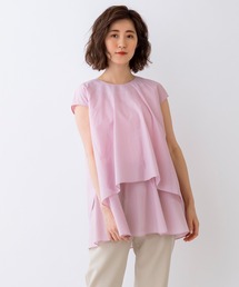 SONO/ソーノ レイヤードフレア　チュニックブラウス ピンク Sサイズ Sono（ソーノ）の「【SONO/ソーノ】レイヤードフレア チュニック