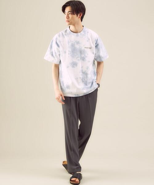 green label relaxing（グリーンレーベルリラクシング）の「OLT【 WEB限定 】[ GLR/ -or ] USDA アート カラー イラスト 無地 タイダイ柄 Tシャツ（Tシャツ/カットソー・メンズ・ホワイト/パープル/グレー/ライム・S/M/L）」の17枚目の写真