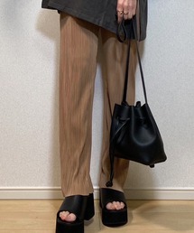 JUNOAH | ストレートプリーツパンツ(その他パンツ)