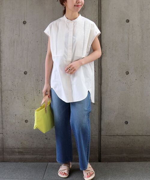 SHIPS any（シップス エニィ）の「SHIPS any: ピンタック ロングシャツ〈ウォッシャブル〉（シャツ/ブラウス・レディース・ホワイト/ブラック/ブラウン・ONE SIZE）」の11枚目の写真