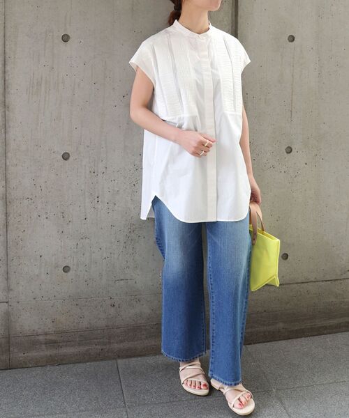 SHIPS any（シップス エニィ）の「SHIPS any: ピンタック ロングシャツ〈ウォッシャブル〉（シャツ/ブラウス・レディース・ホワイト/ブラック/ブラウン・ONE SIZE）」の21枚目の写真