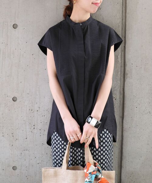 SHIPS any（シップス エニィ）の「SHIPS any: ピンタック ロングシャツ〈ウォッシャブル〉（シャツ/ブラウス・レディース・ホワイト/ブラック/ブラウン・ONE SIZE）」の18枚目の写真