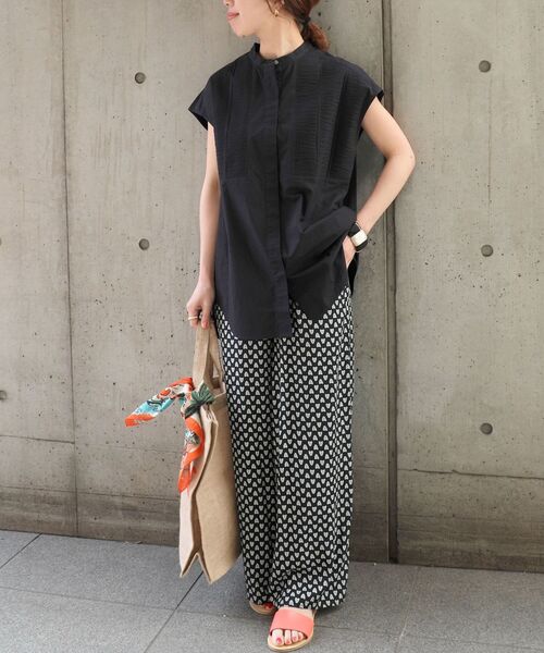 SHIPS any（シップス エニィ）の「SHIPS any: ピンタック ロングシャツ〈ウォッシャブル〉（シャツ/ブラウス・レディース・ホワイト/ブラック/ブラウン・ONE SIZE）」の12枚目の写真