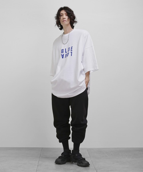 minsobi（ミンソビ）の「ビッグシルエットプリントトップス（Tシャツ/カットソー・メンズ・ホワイト/ブラック・FREE）」の6枚目の写真