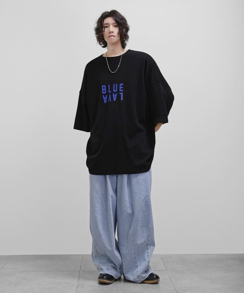 minsobi（ミンソビ）の「ビッグシルエットプリントトップス（Tシャツ/カットソー・メンズ・ホワイト/ブラック・FREE）」の12枚目の写真