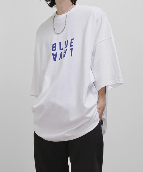 minsobi（ミンソビ）の「ビッグシルエットプリントトップス（Tシャツ/カットソー・メンズ・ホワイト/ブラック・FREE）」の13枚目の写真