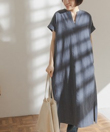 FORK&SPOON | FORK&SPOON　ランダムヘリンボーンキーネックワンピース(ワンピース)