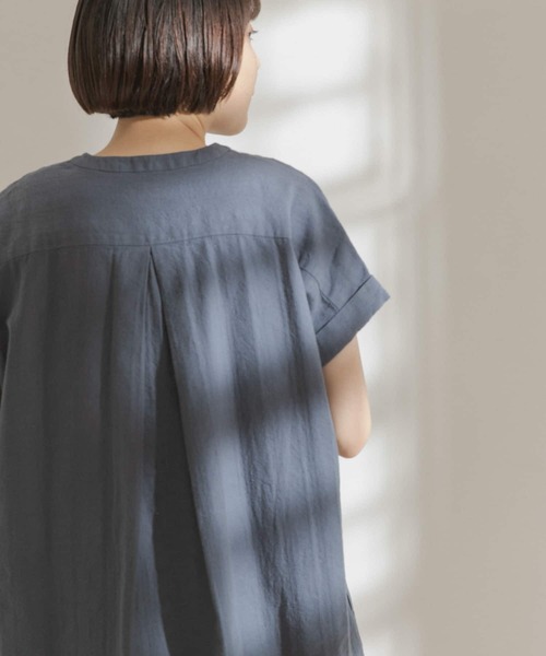 FORK&SPOON（フォークアンドスプーン）の「FORK&SPOON　ランダムヘリンボーンキーネックワンピース（ワンピース・レディース・ブラック/カーキ/ブルー系その他・ONE）」の6枚目の写真