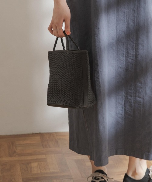 FORK&SPOON（フォークアンドスプーン）の「FORK&SPOON　ランダムヘリンボーンキーネックワンピース（ワンピース・レディース・ブラック/カーキ/ブルー系その他・ONE）」の7枚目の写真