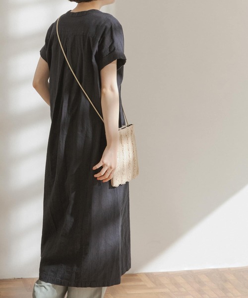 FORK&SPOON（フォークアンドスプーン）の「FORK&SPOON　ランダムヘリンボーンキーネックワンピース（ワンピース・レディース・ブラック/カーキ/ブルー系その他・ONE）」の22枚目の写真