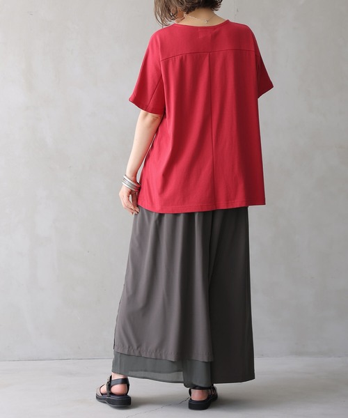 osharewalker（オシャレウォーカー）の「【廃盤】『立体タックデザインTシャツ』（Tシャツ/カットソー・レディース・ブラック/ネイビー/レッド/オフホワイト・FREE）」の12枚目の写真