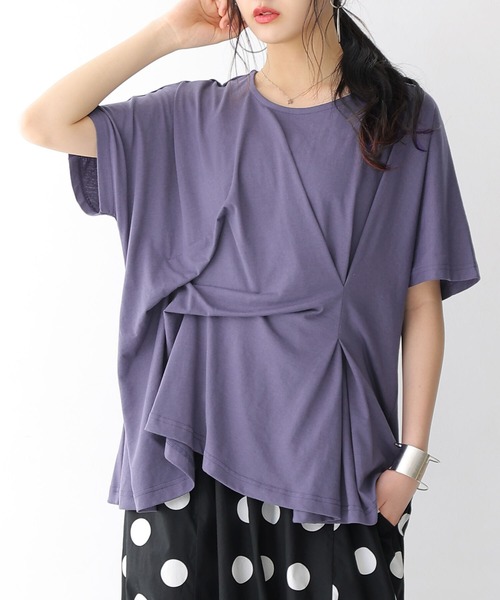 osharewalker（オシャレウォーカー）の「【廃盤】『立体タックデザインTシャツ』（Tシャツ/カットソー・レディース・ブラック/ネイビー/レッド/オフホワイト・FREE）」の15枚目の写真