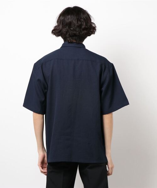 coca（coca）（コカ）の「極小パナマ ビックシルエットレギュラー半袖シャツ（シャツ/ブラウス・メンズ・ホワイト/ブルー・M/L）」の4枚目の写真