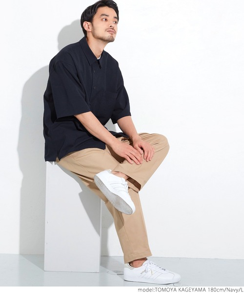 coca（coca）（コカ）の「極小パナマ ビックシルエットレギュラー半袖シャツ（シャツ/ブラウス・メンズ・ホワイト/ブルー・M/L）」の17枚目の写真