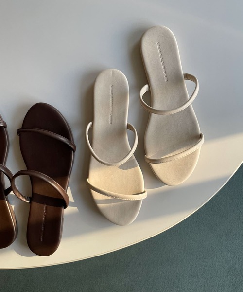 URBAN RESEARCH DOORS（アーバンリサーチドアーズ）の「ダブルストラップサンダル（サンダル・レディース・ダークブラウン/アイボリー・36/37/38）」の6枚目の写真